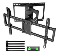 monTEK TV Wall Bracket for 37-84 Inch Flat/Curved TVs up to 50kg, Full Motion TV Bracket with Tool-Free Tilt, Swivel, Extends 428mm, Max VESA 600x400mm, TV Wall Mount Fits 12“/16" Wood Studs