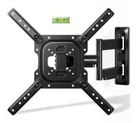 monTEK TV Wall Mount for 23-65 Inch TVs, 35 kg, Max. VESA 400 x 400 | Swivelling and tilting TV mount with 423 mm extension, universal, for flat and curved LCD/LED screens, 4x nominal weight