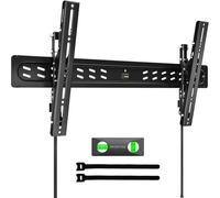 monTEK Ultra Slim Tilting TV Wall Mount Bracket for 43-95" Flat & Curved TVs, 1.2" Low Profile, Anti-Glare Tilt, Holds 150 lbs, Supports VESA 800x400, Fits 16"/18"/24"/32" Studs