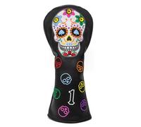 Montela Golf Club Covers, Colorful Skeleton Golf Putter Cover, Driver Cover, Fairway Wood Headcover, Hybrid Cover, Leather Blade, Putter Racket for Scotty Cameron, Taylormade