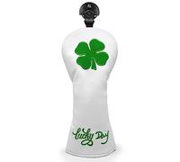 Montela Golf Club Covers Lucky Clover Golf Driver Covers Fairway Wood Head Cover Hybrid Headcover Leather 3 Wood Headcovers Golf Head Covers for Scotty Cameron Taylormade Titleist Odyssey