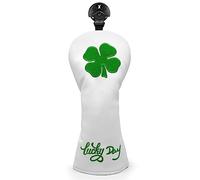 Montela Golf - Fairway & Hybrid Leather Headcovers - Lucky Clover - 3 Piece - Fits Scotty Cameron, Taylormade, Titleist & Odyssey Golf Clubs
