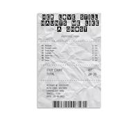 Montell Fish Her Love Still Haunts Me Like A Ghost Waterproof Poster Art Living Room Wall Bedroom Decoration Home Office And Gift Preparation Exquisite Gifts for Giving to People 24x36inch(60x90cm) Un