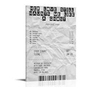 Montell Fish Her Love Still Haunts Me Like A Ghost Waterproof Poster Art Living Room Wall Bedroom Decoration Home Office And Gift Preparation Exquisite Gifts for Giving to People 12x18inch(30x45cm) Fr