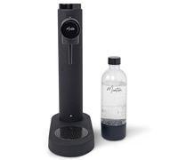 MonTen Soda Sparkling Water Maker - Matte Black Carbonated Water Machine - Includes 900ML Reusable Water Bottle - Made with Premium Stainless Steel - Compatible with Screw-In Sodastream CO2 Cylinders