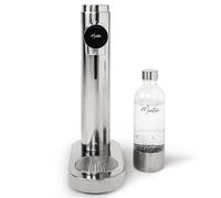 MonTen Soda Sparkling Water Maker - Polished Steel Carbonated Water Machine - Includes 900ML Reusable Water Bottle - Made with Premium Stainless Steel, Compatible with Screw-In Sodastream CO2 Cylinder