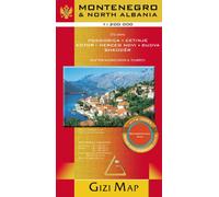 Montenegro - Albania North geogr. (r): City plans: Podgorica, Cetinje, Kotor, Herceg Novi, Budva, Shkoder