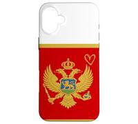 Montenegro Flag Montenegrin Heart Proud Heritage National Case for iPhone 16 Plus