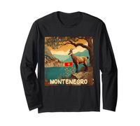 Montenegro Mountains with Mouflon and Flag Costume Long Sleeve T-Shirt