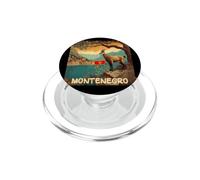 Montenegro Mountains with Mouflon and Flag Costume PopSockets PopGrip for MagSafe