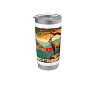 Montenegro Mountains with Mouflon and Flag Costume Stainless Steel Insulated Tumbler