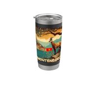 Montenegro Mountains with Mouflon and Flag Costume Stainless Steel Insulated Tumbler