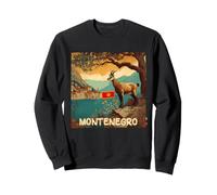 Montenegro Mountains with Mouflon and Flag Costume Sweatshirt