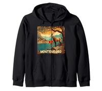 Montenegro Mountains with Mouflon and Flag Costume Zip Hoodie