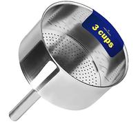 MONTERAL Aluminium Funnel for 3 Cup of the Italian Coffee Maker for Bialetti Moka Pot - Warranty 10 Years