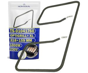 MONTERAL Bottom Heating Element for Contact Grill Electric 1000W 230V 318x159 mm with the Original Code TS-01041760 for Tefal OptiGrill+ XL - Warranty 10 Years