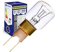 MONTERAL Fridge Bulb 15W 230/240V with Base Plate X7E T-Click with Original Code 484000000979 for Whirlpool