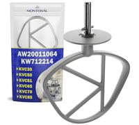 MONTERAL K-Shaped Whisk for Stand Mixer with the Original Code KW712214 AW20011064 for Kenwood Chef - Warranty 10 Years