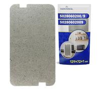 MONTERAL Microwave Oven Waveguide 129x72x1 mm with the Original Code 5028060200/9 50280602009 for AEG for Electrolux for Juno for Zanussi - Warranty 10 Years