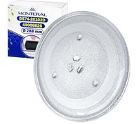 MONTERAL Microwave Plate Replacement Ø 28,8 cm With 3 Fixings Turntable Plate Ø 288 mm with the Original Code DE74-20102D for Samsung 49006625 for Candy