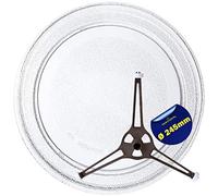 MONTERAL Microwave Plate Replacement Universal Ø 24,5 cm with Turntable Holder is Suitable for LG