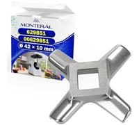 MONTERAL Mincer Blade in the Food Processor Ø 42 x 10 mm with Original Code 629851 00629851 for Bosch for Balay for Siemens for Constructa for Neff - Warranty 10 Years