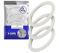 MONTERAL Set of 3 Rubber Gasket is Suitable for 6 Cup Italian Coffee Makers for Giannina - Warranty 10 Years