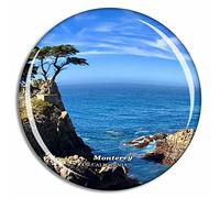 Monterey 17 Mile Drive California USA Fridge Magnet Travel Gift Souvenir Collection 3D Crystal Glass