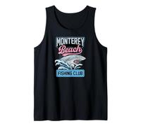 Monterey Beach Fishing Club California Graphic Shark Tank Top