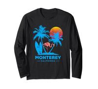 Monterey, California. Palm Trees Sunset Long Sleeve T-Shirt