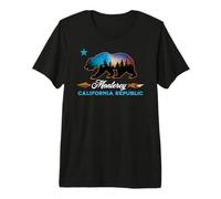 Monterey California Republic Bear Silhouette Starry Night Premium T-Shirt