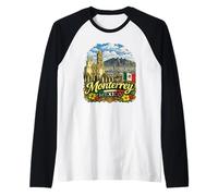 Monterrey Mexico Cerro de la Silla Vintage Travel Souvenir Raglan Baseball Tee