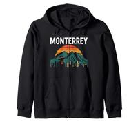 Monterrey Mexico Retro Travel Cerro de la Silla Mexicano Mex Zip Hoodie