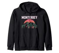 Monterrey Mexico Retro Travel Cerro de la Silla Mexicano Mex Zip Hoodie
