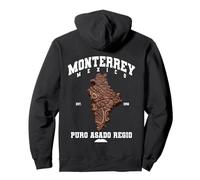 Monterrey Nuevo Leon Carne Asada Steak Map Mexican Grill Pullover Hoodie