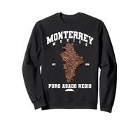 Monterrey Nuevo Leon Carne Asada Steak Map Mexican Grill Sweatshirt