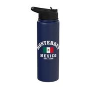 Monterrey Nuevo Leon Mexico Pride Mexican Flag Stainless Steel Insulated Water Bottle