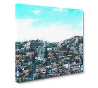 Monterrey Skyline In Mexico Canvas Print | Gallery Wrapped 30mm Frame Wall Art | 20x20 inches | Ready to Hang | Modern Cityscape Picture | Living Room Bedroom Lounge Office