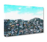 Monterrey Skyline In Mexico Canvas Print | Gallery Wrapped 30mm Frame Wall Art | 30x20 inches | Ready to Hang | Modern Cityscape Picture | Living Room Bedroom Lounge Office