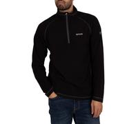 Montes Lightweight Half Zip Mini Stripe Sweatshirt Black XXL