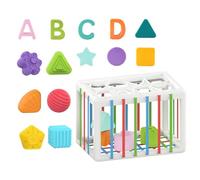 Montesori Baby Toys - Sensory Building Blocks, Educational Set | Colorful Rainbow Matching Cubes, Durable Early Childhood Learning Toys, Perfect for 12-Month-Old Babies’ Cognitive Growth