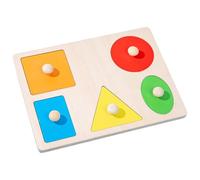 montesori Wooden Puzzle - Multi Shape Preschool Educational Learning Toy, Kids Hand Exercise Activity | Early Childhood Development Toy