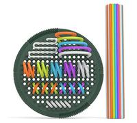 Montessori Busy Board for todddler&Kids, Silicone Sensory Activity Board with 25 Colourful Silicone Strips, Fine Motor Toy for Autism ADHD, Calming 3D Building Fidget, for Boys Girls 3+