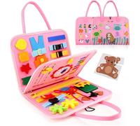 Montessori Busy Board, Sensory Educational Busy Book Learning Activities For Toddlers, Kids, Montessori Play Board For Long Car Rides, No Screens, No Meltdowns, Just Focused Play(Style-m)