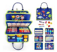 Montessori Busy Board, Sensory Educational Busy Book Learning Activities For Toddlers, Kids, Montessori Play Board For Long Car Rides, No Screens, No Meltdowns, Just Focused Play(Style-k)