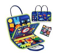 Montessori Busy Board, Sensory Educational Busy Book Learning Activities For Toddlers, Kids, Montessori Play Board For Long Car Rides, No Screens, No Meltdowns, Just Focused Play(Style-n)