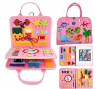 Montessori Busy Board, Sensory Educational Busy Book Learning Activities For Toddlers, Kids, Montessori Play Board For Long Car Rides, No Screens, No Meltdowns, Just Focused Play(Style-g)