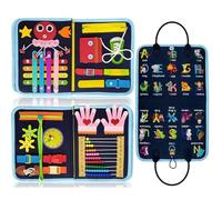 Montessori Busy Board, Sensory Educational Busy Book Learning Activities For Toddlers, Kids, Montessori Play Board For Long Car Rides, No Screens, No Meltdowns, Just Focused Play(Style-c)