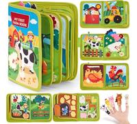 Montessori Busy Book for Toddlers 1-3 - Educational Quiet Activity Book, Travel Toy & 1 Year Old Birthday for Boys Girls