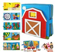 Montessori Busy Book for Toddlers Aged 3+ Quiet 3D Felt Book for Baby, Sensory Book for Autism, Develops Fine Motor Skills, Learning Activities